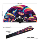 Psychedelic Mushroom 2 Bamboo Hand Fan