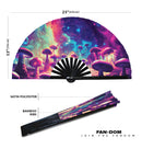 Psychedelic Mushroom 3 Bamboo Hand Fan