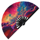 Psychedelic Mushroom 1 Bamboo Hand Fan