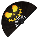 pumpkin halloween pumpkin costume outfit decor halloween accessory glow pumpkin face scary pumpkin carved pumpkin large hand fan uv reactive fan folding fan bamboo hand fan