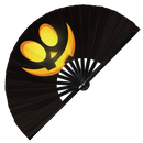 Pumpkin Halloween Face Bamboo Hand Fan