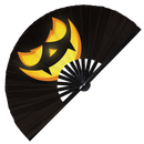 Pumpkin Halloween Face Bamboo Hand Fan