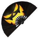 Pumpkin Halloween Face Bamboo Hand Fan