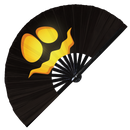 Pumpkin Halloween Face Bamboo Hand Fan
