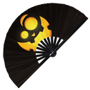 Pumpkin Halloween Face Bamboo Hand Fan