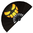 Pumpkin Halloween Face Bamboo Hand Fan
