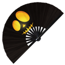 Pumpkin Halloween Face Bamboo Hand Fan