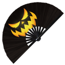 Pumpkin Halloween Face Bamboo Hand Fan