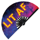 Rave Words Bamboo Hand Fan