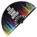 Rave Words Bamboo Hand Fan