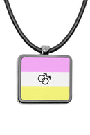 Pride Flags Square Pendant Necklace