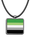 Pride Flags Pendant necklace Square charm Agender Aromantic BDSM Bigender Butch Labrys Leather Omnisexual Polyamory Polygender Puppy Twink Pride Flags silver necklace jewelry queer flag Pride necklace gifts flags Pride pendant LGBT necklace