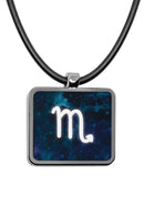 Zodiac Sign Square Pendant necklace