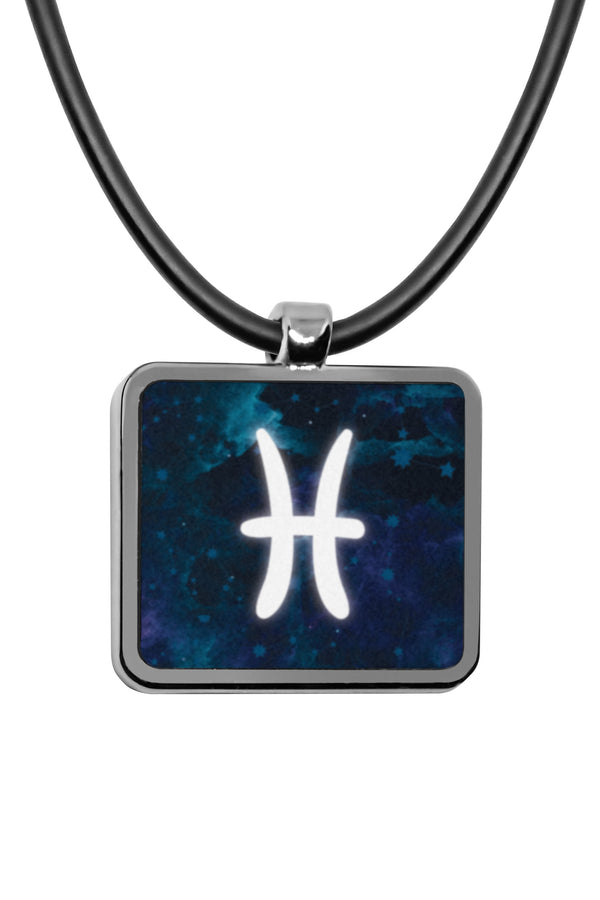 Zodiac Sign Square Pendant necklace Charms Aquarius Aries Cancer Capricorn Gemini Leo Libra Pisces Sagittarius Scorpio Taurus Virgo Stainless Pendant Accessories Birth Signs Constellations