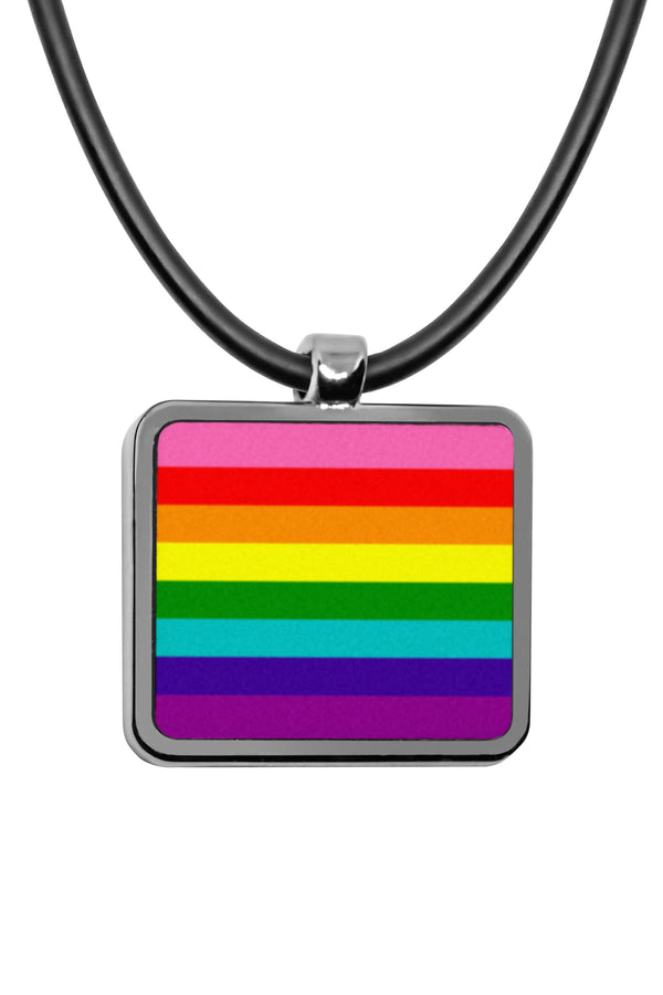 Pride Flags Pendant necklace Square charm Androgynous Butch Demigender Drag Feather Pride Gender Questioning Gilbert Baker Graysexual Pride Flags silver necklace jewelry queer flag Pride necklace gifts flags Pride pendant LGBT necklace