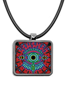 Evil Eye Square Pendant Necklace