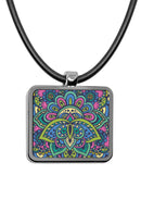 Henna Square Pendant Necklace