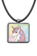 Unicorn Square Pendant necklace