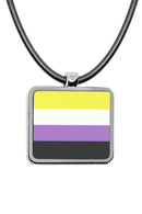 Pride Flags Square Pendant Necklace