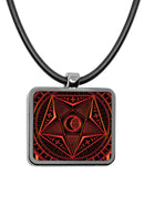 Magic Spell Circle Square Pendant Necklace