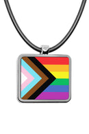 Pride Flags Square Pendant Necklace