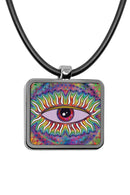 Evil Eye Square Pendant Necklace
