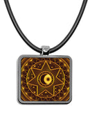 Magic Spell Circle Square Pendant Necklace