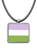 Pride Flags Square Pendant Necklace