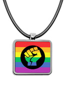 Pride Flags Square Pendant Necklace