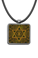 Magic Spell Circle Square Pendant Necklace