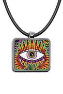 Evil Eye Square Pendant Necklace