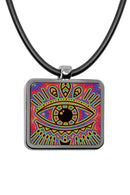 Evil Eye Square Pendant Necklace