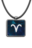 Zodiac Sign Square Pendant necklace
