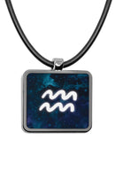 Zodiac Sign Square Pendant necklace
