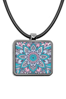 Henna Square Pendant Necklace