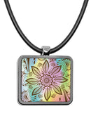 Henna Square Pendant Necklace