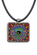 Evil Eye Square Pendant Necklace