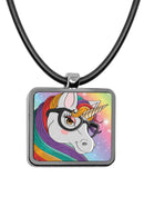 Unicorn Square Pendant necklace