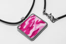 Military Camouflage Square Pendant Necklace