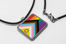 Pride Flags Square Pendant Necklace