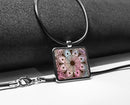 Henna Square Pendant Necklace
