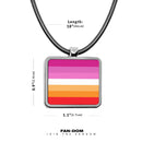 Pride Flags Square Pendant Necklace