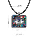 Evil Eye Square Pendant Necklace