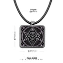 Magic Spell Circle Square Pendant Necklace