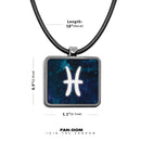 Zodiac Sign Square Pendant necklace