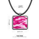 Military Camouflage Square Pendant Necklace