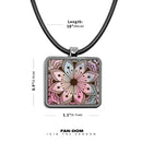 Henna Square Pendant Necklace