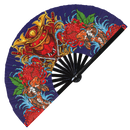 Samurai Mask Oni Mask Bamboo Hand Fan