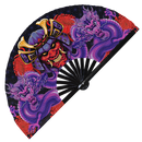Samurai Mask Oni Mask Bamboo Hand Fan