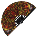 Samurai Mask Oni Mask Bamboo Hand Fan